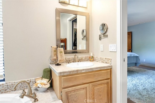 bathroom with vanity