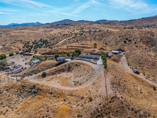 drone / aerial view with a mountain view