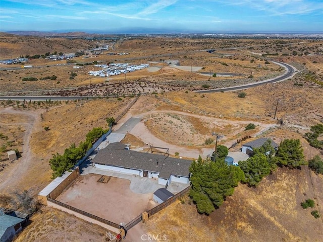 drone / aerial view with a rural view