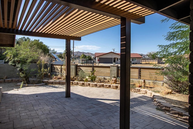 view of patio / terrace with a pergola