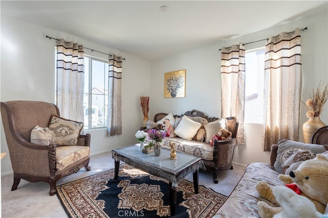 view of carpeted living room