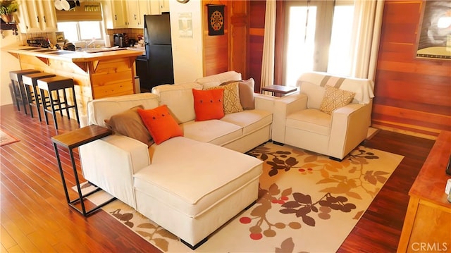 living room featuring hardwood / wood-style floors