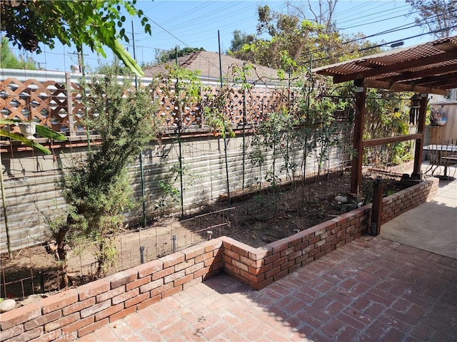 view of patio / terrace with a pergola