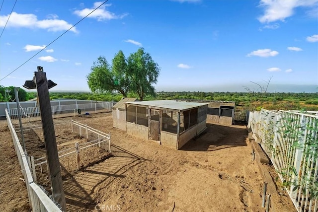 view of horse barn