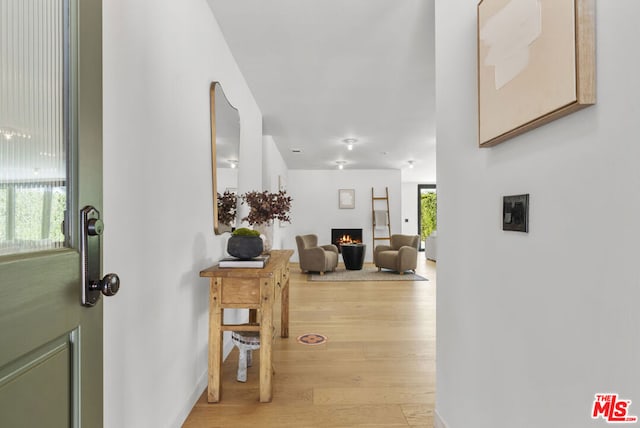 hallway featuring light hardwood / wood-style floors