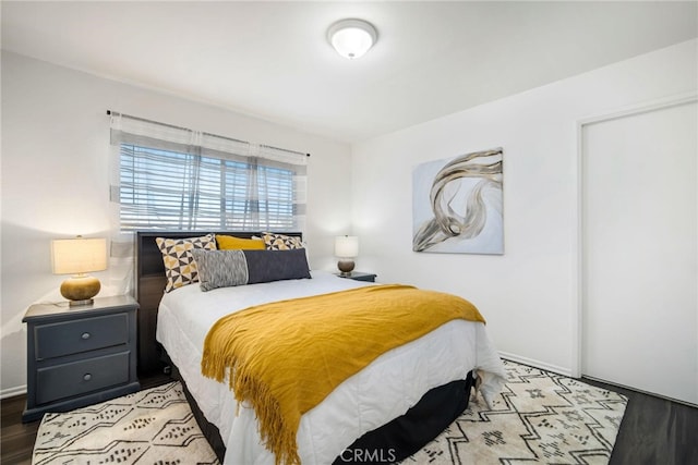 bedroom featuring light hardwood / wood-style floors