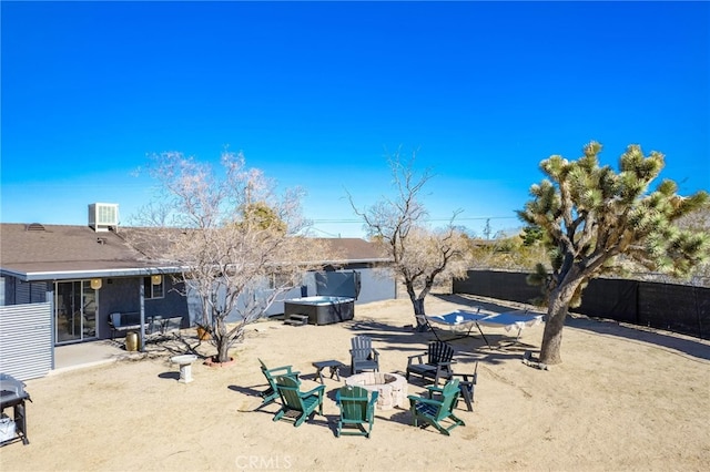 back of house with a patio and cooling unit