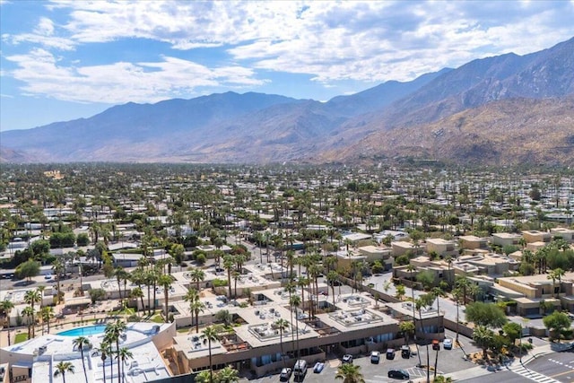 aerial view featuring a mountain view