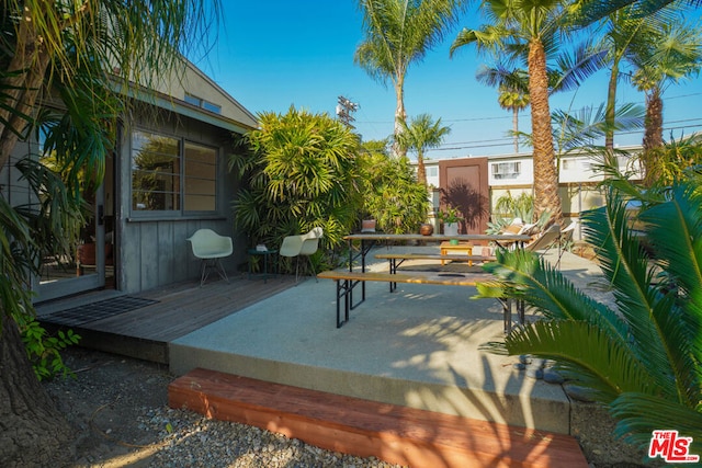 view of patio / terrace with a wooden deck