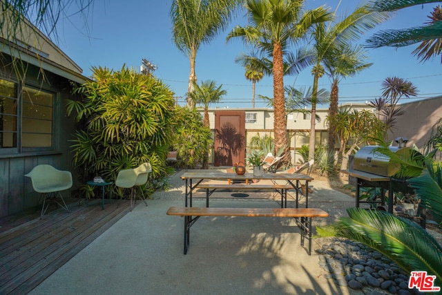 view of patio / terrace featuring a deck