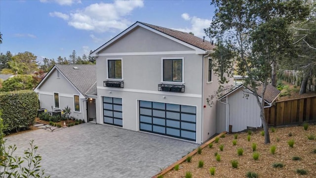 view of front of home featuring a garage