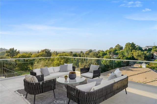 view of patio with outdoor lounge area