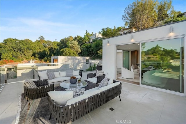 view of patio with an outdoor hangout area