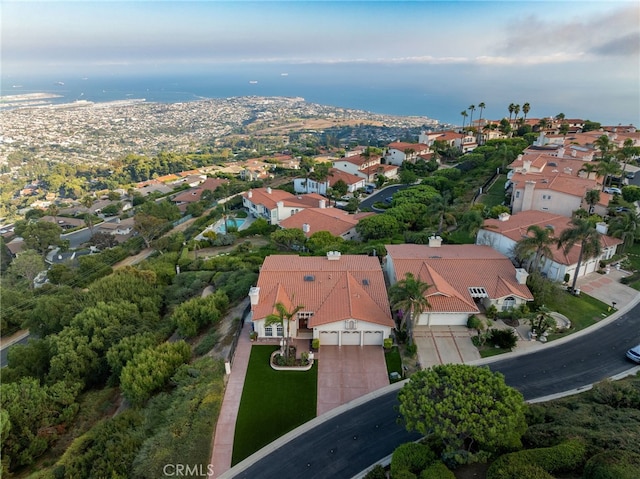 drone / aerial view with a residential view