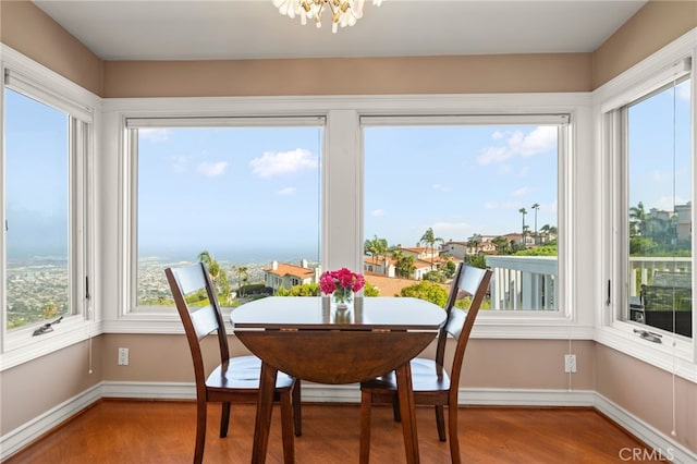 sunroom / solarium with a healthy amount of sunlight