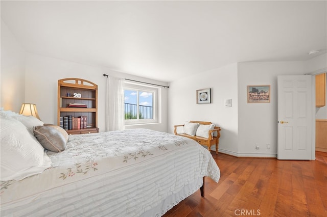 bedroom featuring hardwood / wood-style floors