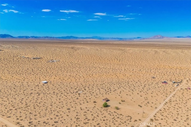 drone / aerial view with a mountain view