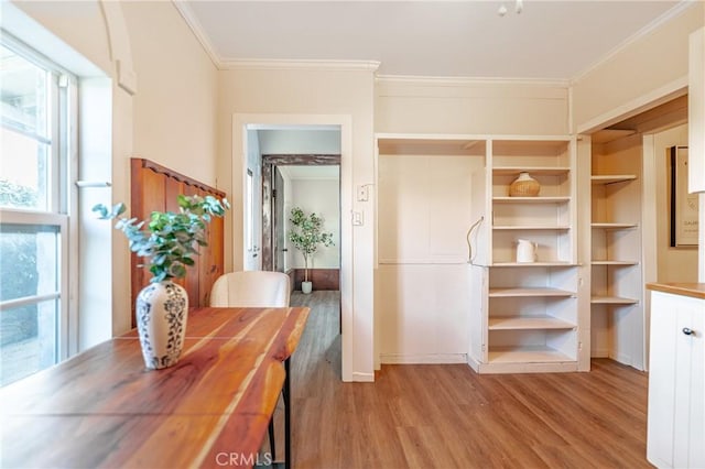 interior space featuring light wood-type flooring