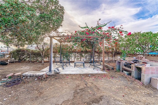 view of patio / terrace with a pergola