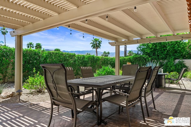 view of patio / terrace featuring a pergola