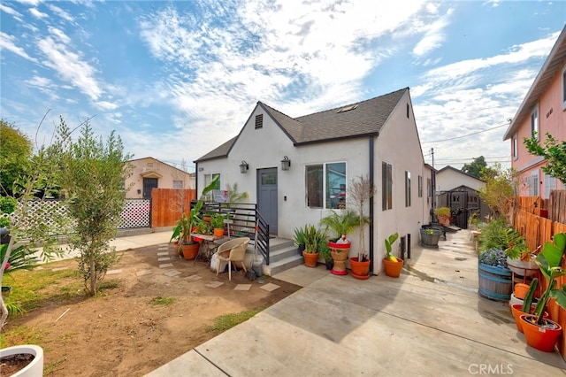 view of front of house featuring a patio area