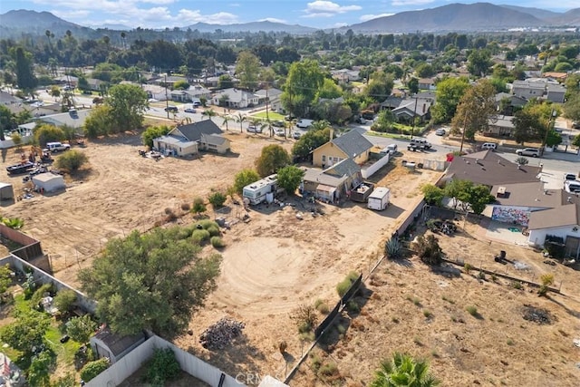 aerial view featuring a mountain view