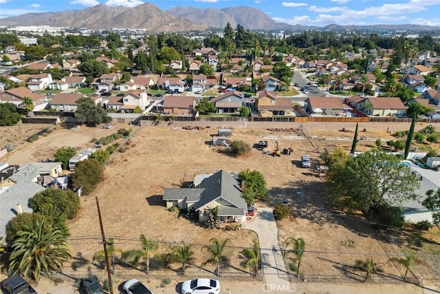 bird's eye view featuring a mountain view