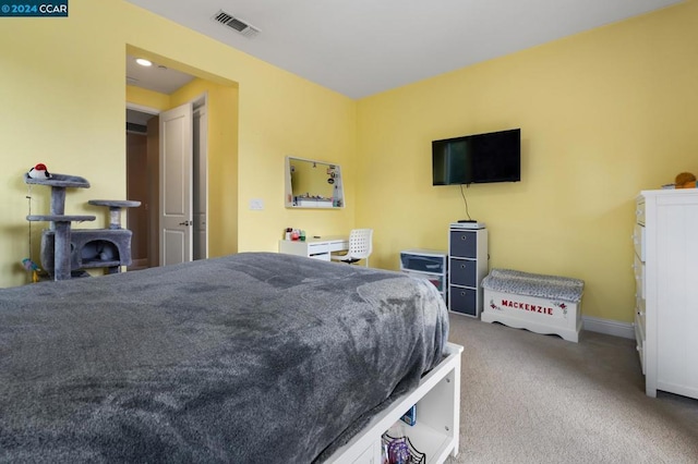 view of carpeted bedroom