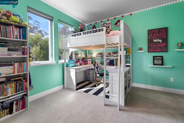 view of carpeted bedroom