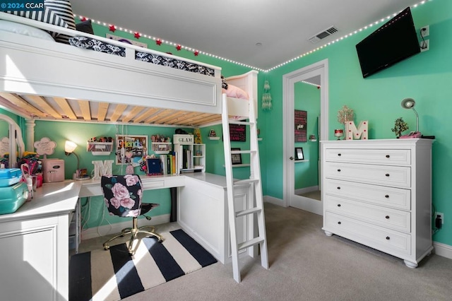 view of carpeted bedroom