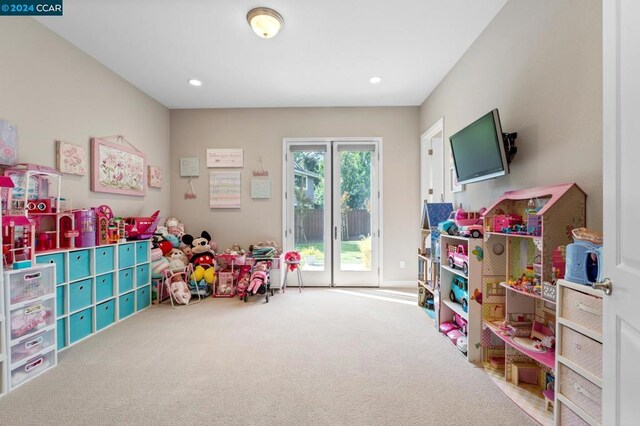 playroom with carpet flooring