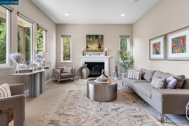 view of carpeted living room