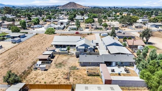 bird's eye view with a mountain view