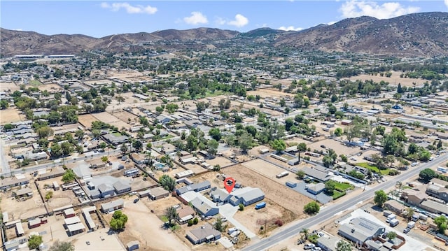 aerial view featuring a mountain view