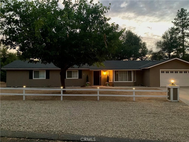 ranch-style house with a garage