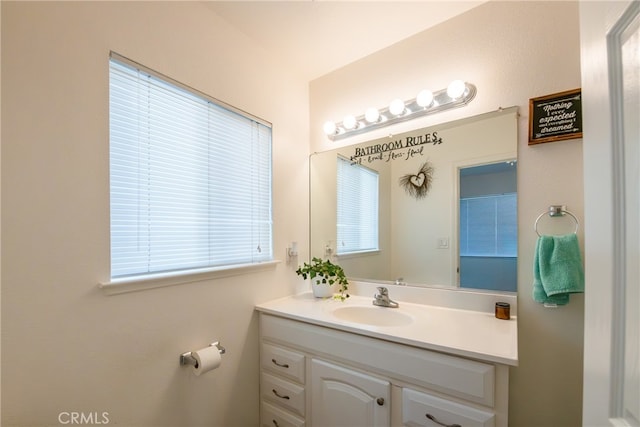 bathroom featuring vanity