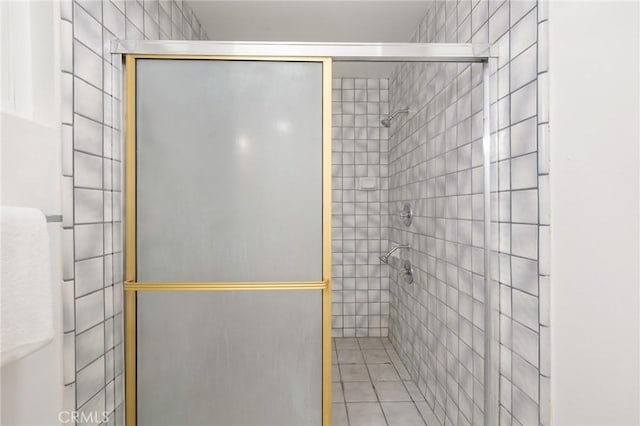 bathroom featuring a stall shower