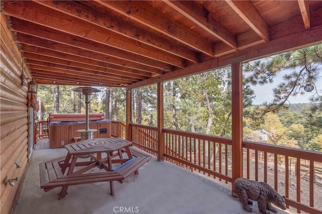 view of sunroom