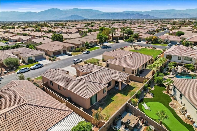 aerial view featuring a mountain view