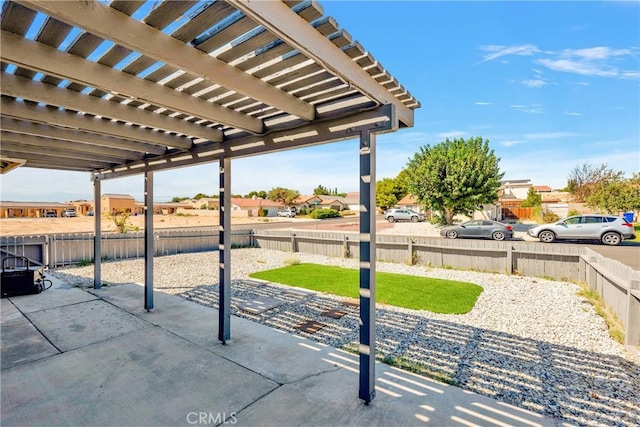 view of patio with a pergola