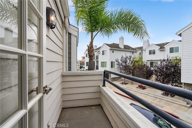 balcony with a residential view