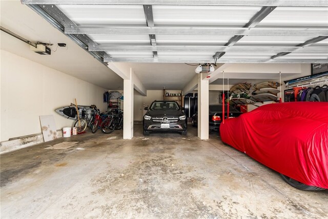 garage featuring a garage door opener