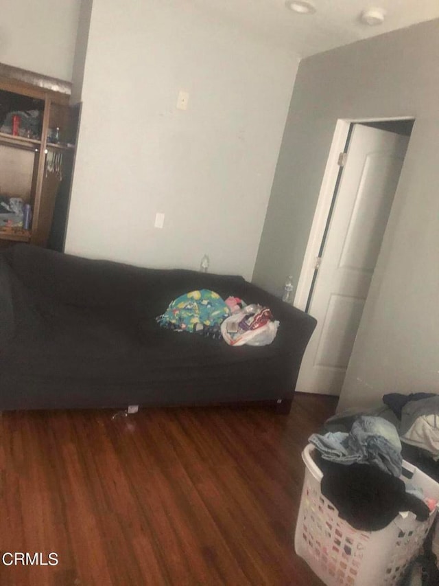 bedroom featuring dark wood-type flooring