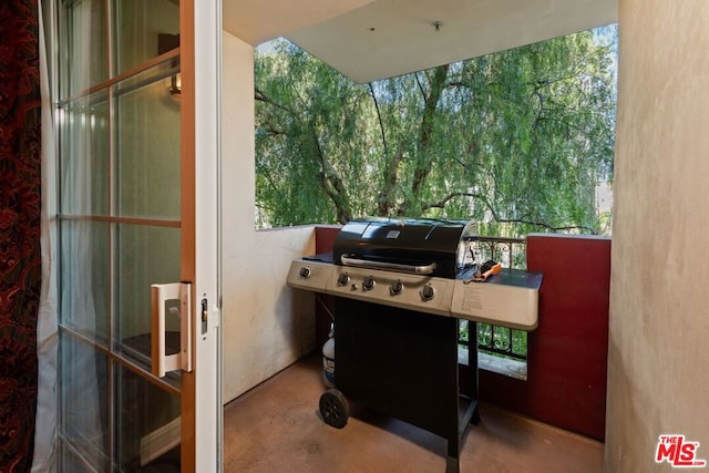 view of patio with grilling area