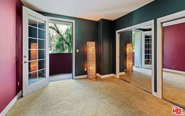 interior space with carpet floors