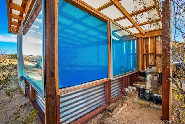 5975 Desert Star Rd Unit 1-2, Johnson Valley, CA 92285 - view of unfurnished sunroom