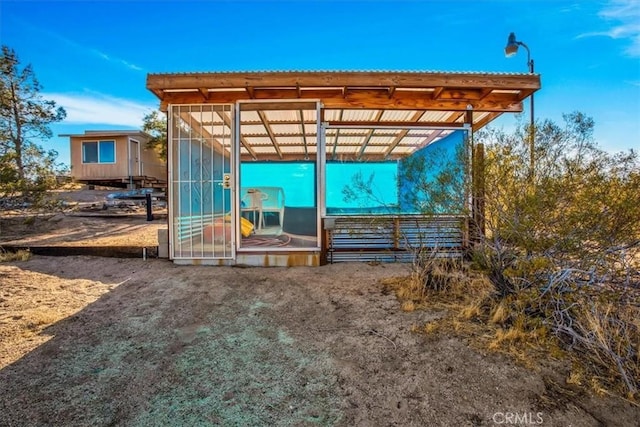 5975 Desert Star Rd Unit 1-2, Johnson Valley, CA 92285 - view of outbuilding featuring an outdoor structure