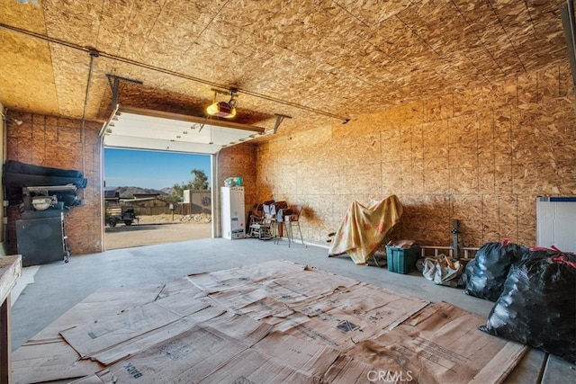 interior space featuring a garage door opener