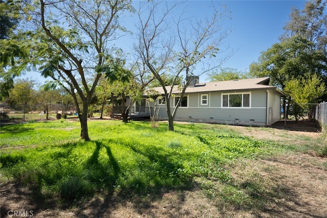 exterior space with a yard