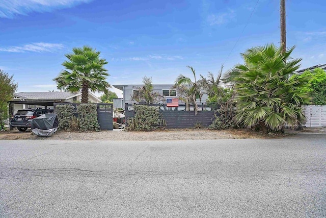 exterior space featuring a carport